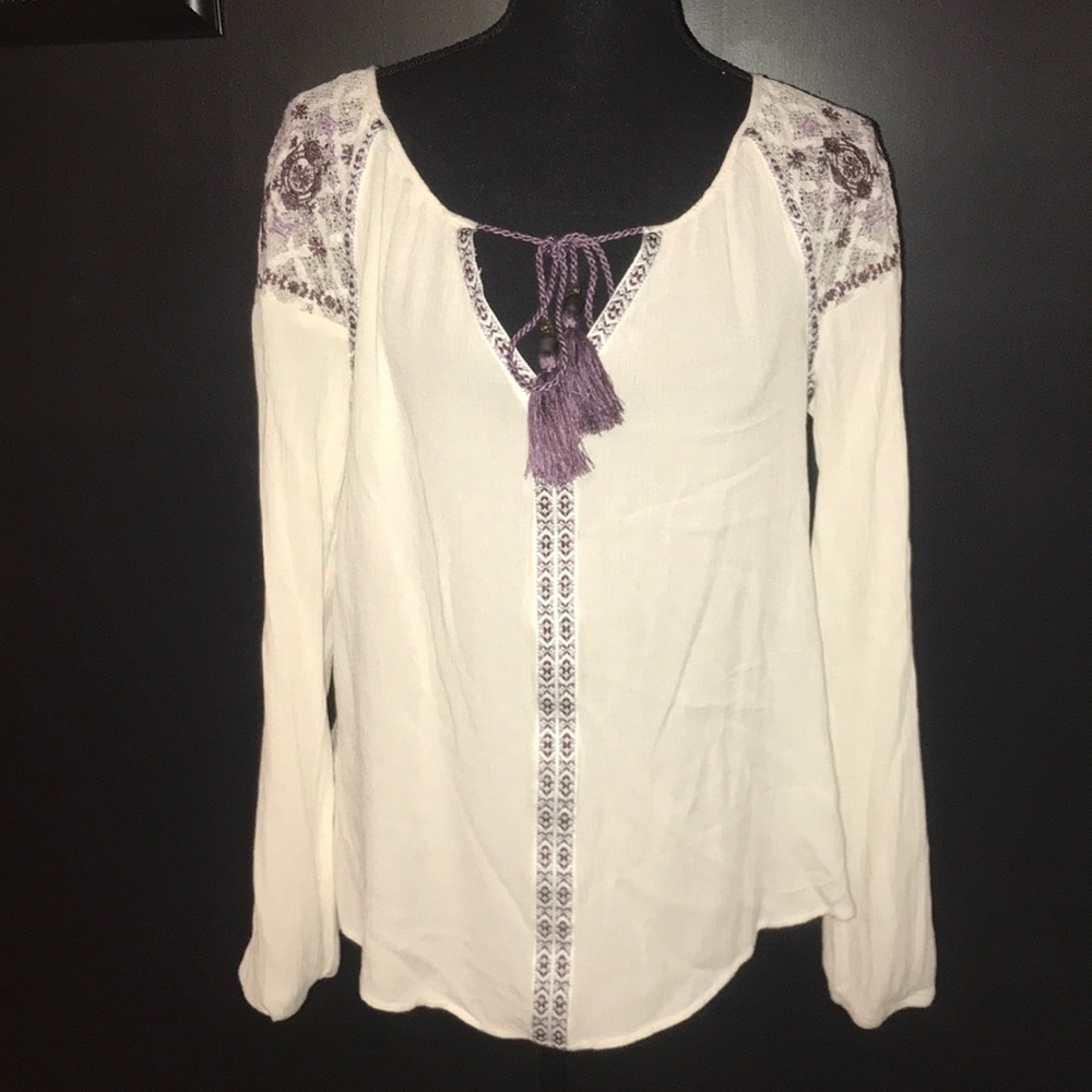 Purple lace bohemian shirt OFFERS WELCOME